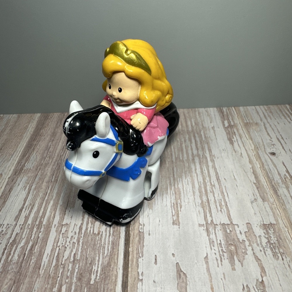 Fisher Price Little People Sleeping Beauty Aurora Klip Klop Horse